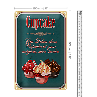 Blechschild Spruch 20x30cm Leben ohne ist möglich sinnlos