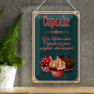 Blechschild Spruch 20x30cm Leben ohne ist möglich sinnlos