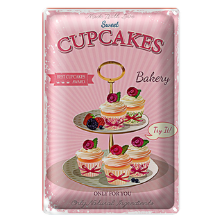 Blechschild Essen 20x30cm sweet Cupcakes best award