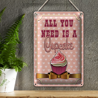 Blechschild Essen 20x30cm all you need is a Cupcake