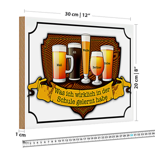 Holzschild Spruch 30x20cm Bier Maß Alt Weiße Berliner
