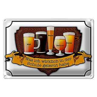 Blechschild Spruch 30x20cm Bier Maß Alt Weiße Berliner