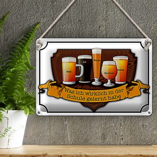 Blechschild Spruch 30x20cm Bier Maß Alt Weiße Berliner