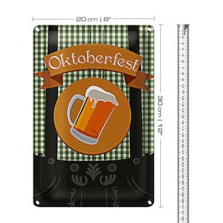 Blechschild 20x30cm Bier Oktoberfest