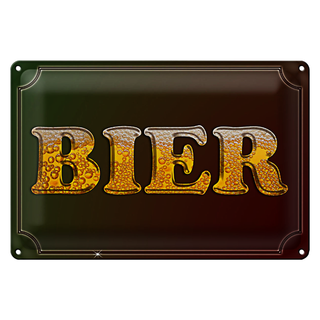 Blechschild Spruch 30x20cm Bier Wanddeko