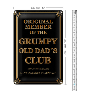 Blechschild Spruch 20x30cm Original Grumpy old Dads Club
