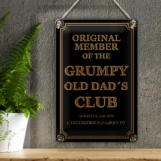 Blechschild Spruch 20x30cm Original Grumpy old Dads Club