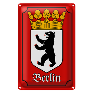 Blechschild Wappen 20x30cm Berlin Bundesland