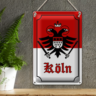 Blechschild Wappen 20x30cm Köln Stadtwappen Stadt