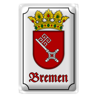 Blechschild Wappen 20x30cm Bremen Stadtwappen Stadt