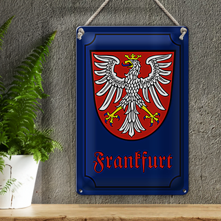 Blechschild Wappen 20x30cm Frankfurt Stadtwappen Stadt