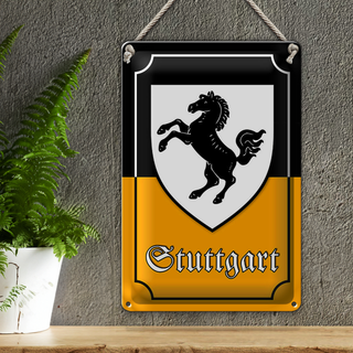 Blechschild Wappen 20x30cm Stuttgart Stadtwappen Stadt