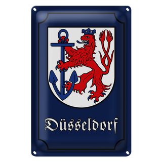 Blechschild Wappen 20x30cm Düsseldorf Stadtwappen Stadt