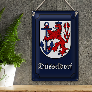 Blechschild Wappen 20x30cm Düsseldorf Stadtwappen Stadt