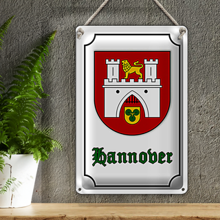 Blechschild Wappen 20x30cm Hannover Stadtwappen Stadt