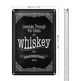 Blechschild 20x30cm Whiskey livestyle trough