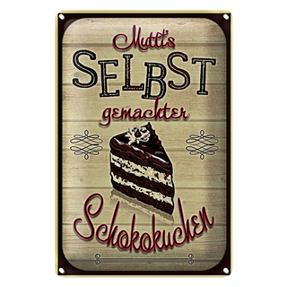 Blechschild Spruch 20x30cm Muttis selbst gemachter Kuchen