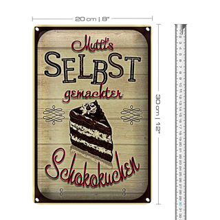 Blechschild Spruch 20x30cm Muttis selbst gemachter Kuchen