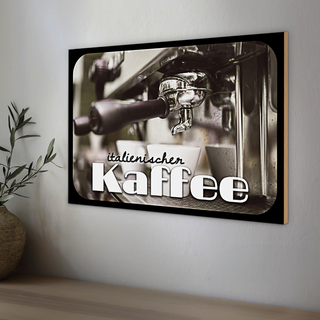 Holzschild Hinweis 30x20cm italienischer Kaffee