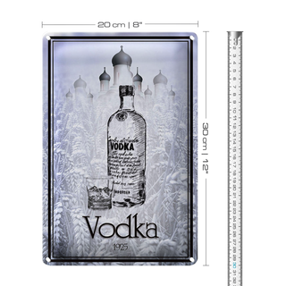 Blechschild 20x30cm 1925 Vodka imported