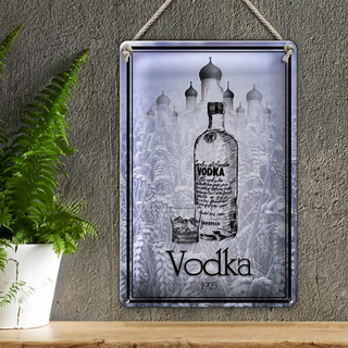 Blechschild 20x30cm 1925 Vodka imported
