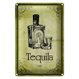 Blechschild 20x30cm 1911 Tequila Wanddeko