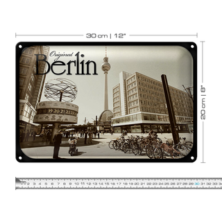 Blechschild Berlin 30x20cm original Fernsehturm Foro