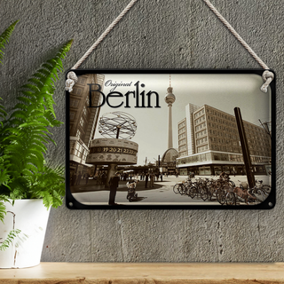 Blechschild Berlin 30x20cm original Fernsehturm Foro