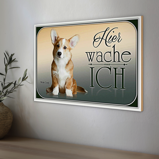 Holzschild Hund 30x20cm Chihuahua hier wache ich