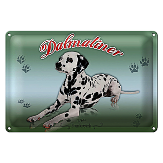 Blechschild Hund 30x20cm Dalmatiner 1769 Frankreich