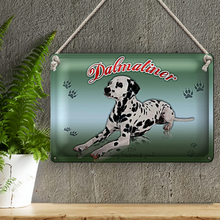 Blechschild Hund 30x20cm Dalmatiner 1769 Frankreich