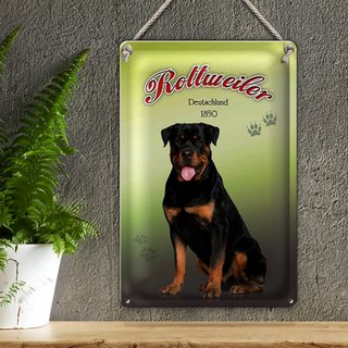 Blechschild Hund 20x30cm Rottweiler Deutschland 1850