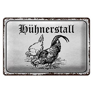 Blechschild Hühner 30x20cm Hühnerstall Huhn Bauernhof