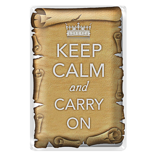 Blechschild Spruch 20x30cm Keep Calm and carry on