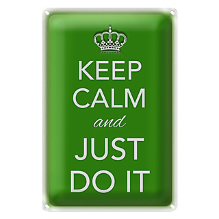 Blechschild Spruch 20x30cm Keep Calm and just do it