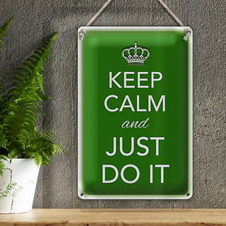 Blechschild Spruch 20x30cm Keep Calm and just do it