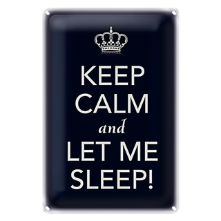 Blechschild Spruch 20x30cm Keep Calm and let me sleep