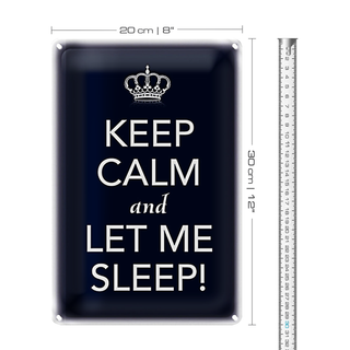 Blechschild Spruch 20x30cm Keep Calm and let me sleep