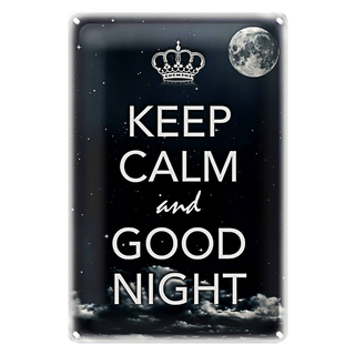 Blechschild Spruch 20x30cm Keep Calm and good night