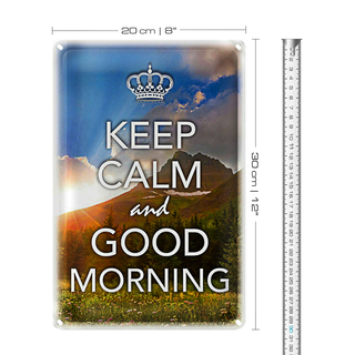 Blechschild Spruch 20x30cm Keep Calm and good Morning