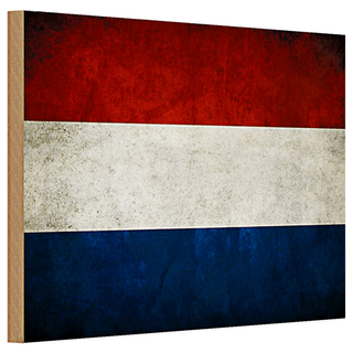 Holzschild Flagge 30x20cm Niederlande Holland Fahne