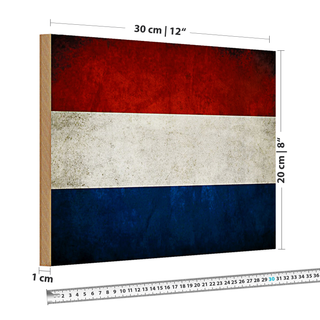 Holzschild Flagge 30x20cm Niederlande Holland Fahne