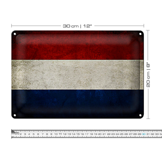 Blechschild Flagge 30x20cm Niederlande Holland Fahne