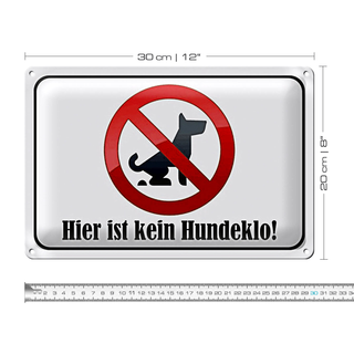 Blechschild Hund 30x20cm hier ist kein Hundeklo