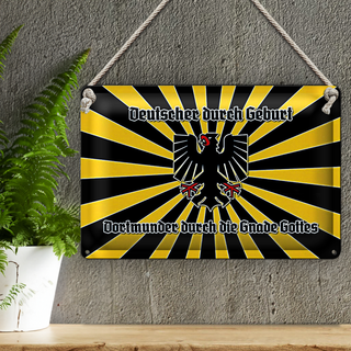 Blechschild Spruch 30x20cm Dortmunder durch die Gnade