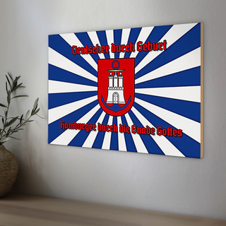 Holzschild Spruch 30x20cm Hamburger durch die Gnade