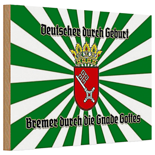 Holzschild Spruch 30x20cm Bremer durch die Gnade Gottes