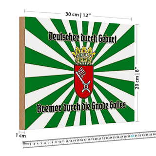 Holzschild Spruch 30x20cm Bremer durch die Gnade Gottes