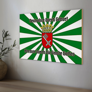 Holzschild Spruch 30x20cm Bremer durch die Gnade Gottes
