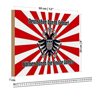 Holzschild Spruch 30x20cm Kölner durch die Gnade Gottes